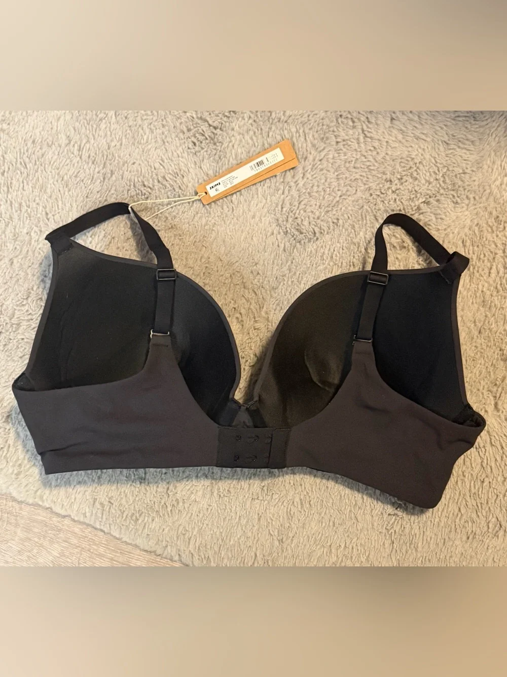 SKIMS Black Fits Everybody Push Up Demi Bra - Women Intimates - Picture 2 of 3